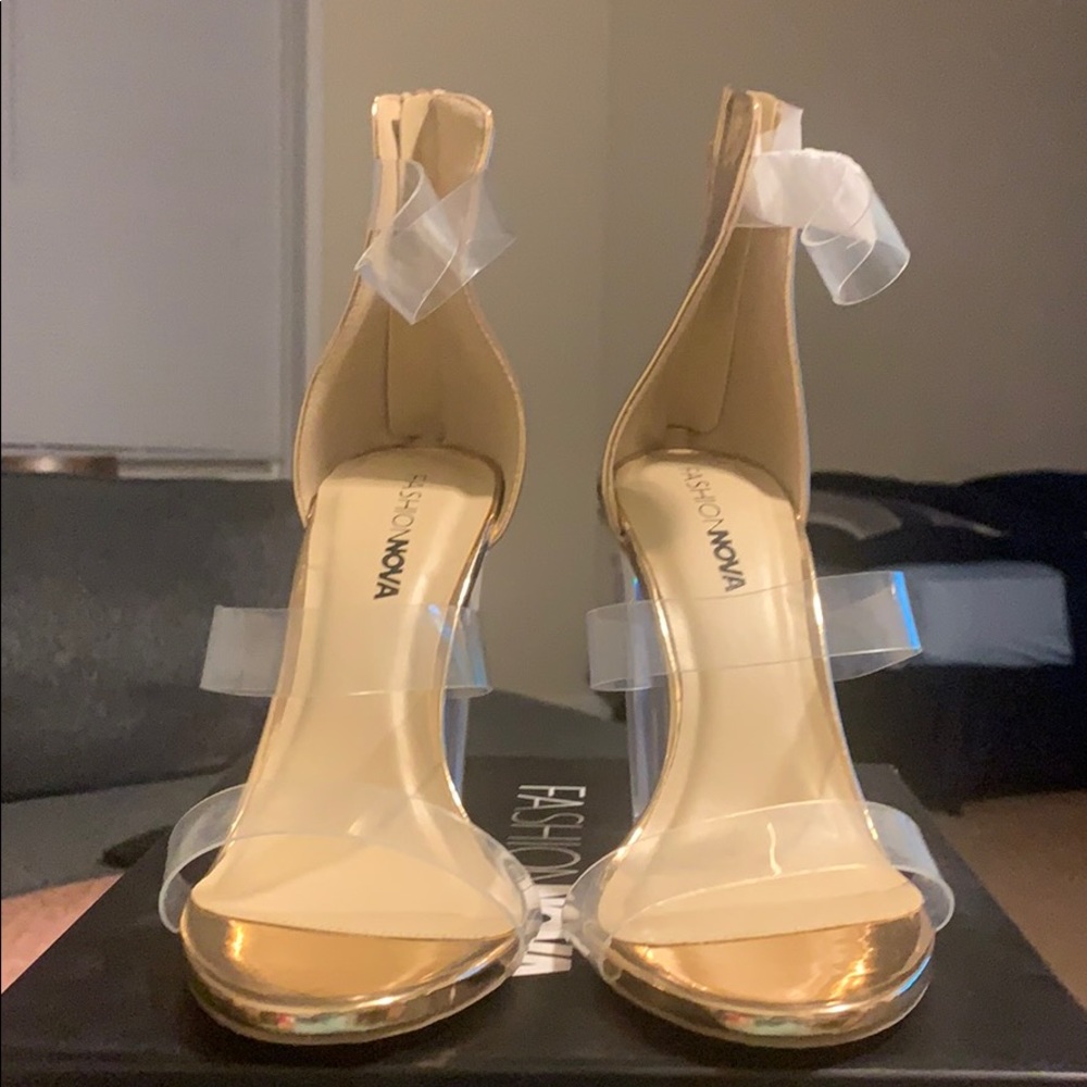 Fashion Nova: Rosy Clear Heel size 9 (New)